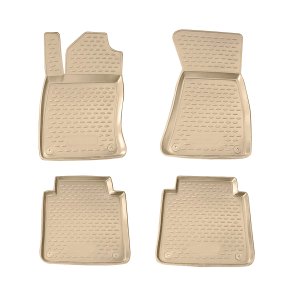 Audi A8 Floor Mats - Omac - Rubber TPE - Beige - '02-'10 Audi A8 Floor Mats - Omac - Rubber TPE - Beige - '02-'10
